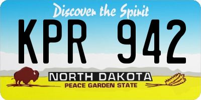 ND license plate KPR942