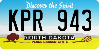 ND license plate KPR943