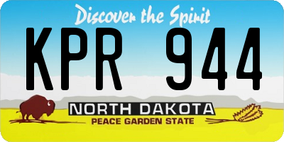 ND license plate KPR944