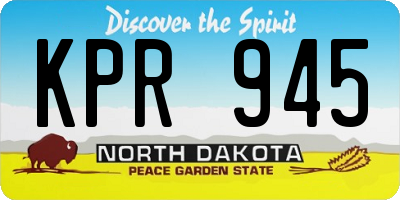 ND license plate KPR945
