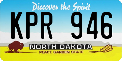 ND license plate KPR946
