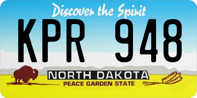 ND license plate KPR948