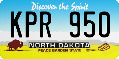 ND license plate KPR950