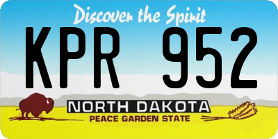 ND license plate KPR952
