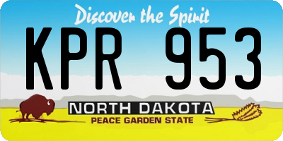 ND license plate KPR953