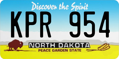 ND license plate KPR954