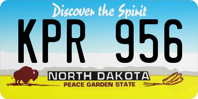 ND license plate KPR956