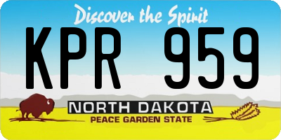 ND license plate KPR959