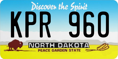 ND license plate KPR960