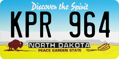 ND license plate KPR964