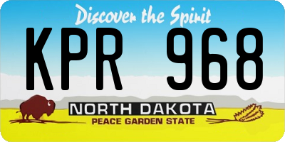ND license plate KPR968