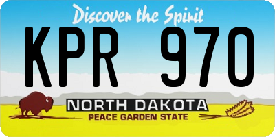 ND license plate KPR970