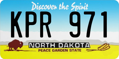 ND license plate KPR971