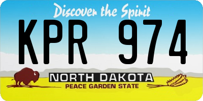 ND license plate KPR974