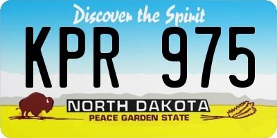ND license plate KPR975