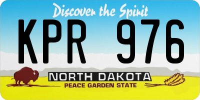 ND license plate KPR976