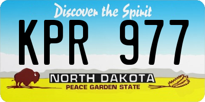 ND license plate KPR977