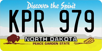 ND license plate KPR979
