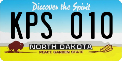 ND license plate KPS010