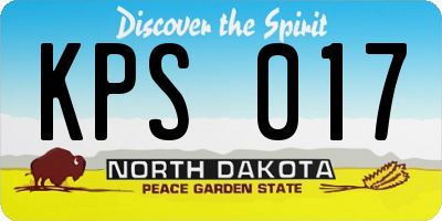 ND license plate KPS017
