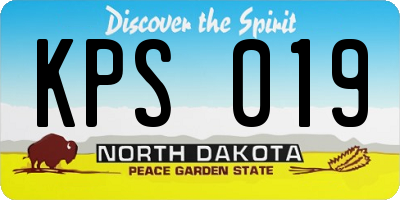 ND license plate KPS019