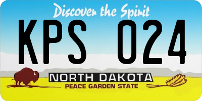 ND license plate KPS024