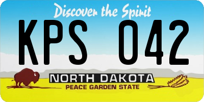 ND license plate KPS042