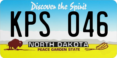 ND license plate KPS046