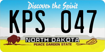 ND license plate KPS047
