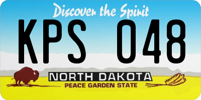 ND license plate KPS048