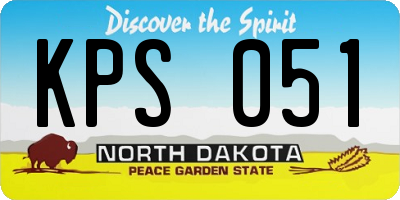 ND license plate KPS051