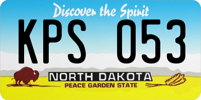 ND license plate KPS053