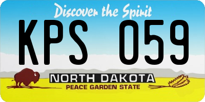 ND license plate KPS059