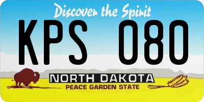ND license plate KPS080