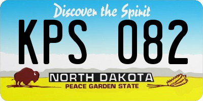 ND license plate KPS082