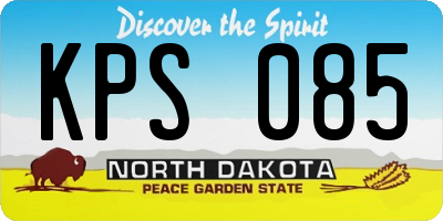 ND license plate KPS085