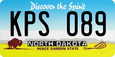 ND license plate KPS089