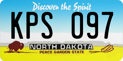 ND license plate KPS097