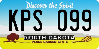 ND license plate KPS099