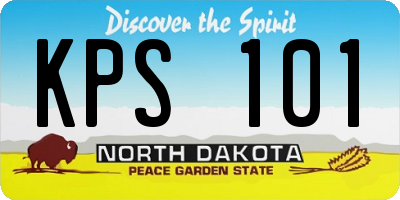 ND license plate KPS101