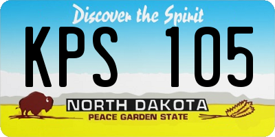 ND license plate KPS105