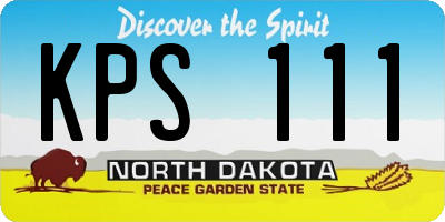 ND license plate KPS111