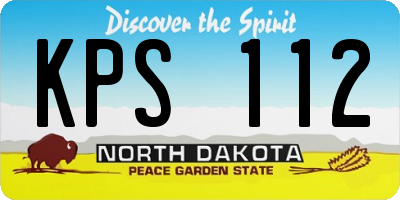 ND license plate KPS112