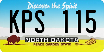 ND license plate KPS115