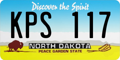 ND license plate KPS117