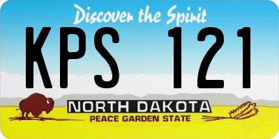 ND license plate KPS121