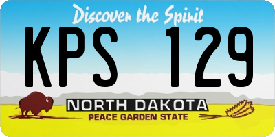 ND license plate KPS129
