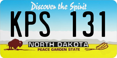 ND license plate KPS131
