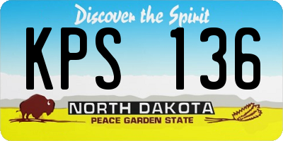 ND license plate KPS136