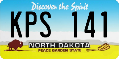 ND license plate KPS141